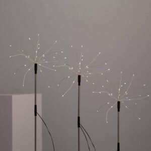 Set de 3 Piquets LED Extérieur Solaire Pissenlits