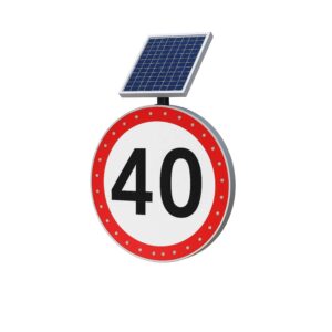 Signalisation Solaire de Vitesse Maximale 3W IP54 40 km/h