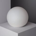 Lampe sphérique LED blanche mate 25 cm à poser