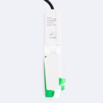 Module alimentation LED blanc rectangulaire avec câble et connecteurs verts