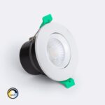 Spot Downlight Ignifuge LED 5-8W Rond Dimmable IP65 Coupe Ø 65 mm Solid Design Ajustable Sélectionnable (Neutre-Froid) Blanc