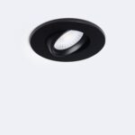 Spot encastrable noir rond orientable module LED visible