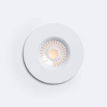 Spot encastrable LED rond blanc, finition mate, éclairage directionnel plafond