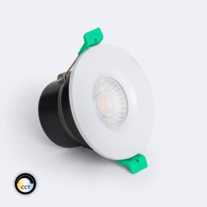 Spot Downlight Ignifuge LED 5-8W Rond Dimmable IP65 Coupe Ø 65 mm Solid Design Sélectionnable (Neutre-Froid) Blanc
