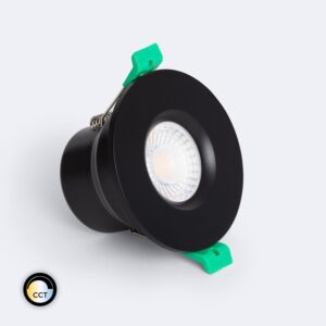 Spot Downlight Ignifuge LED 5-8W Rond Dimmable IP65 Coupe Ø 65 mm Solid Design Sélectionnable (Neutre-Froid) Noir