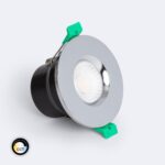 Spot Downlight Ignifuge LED 5-8W Rond Dimmable IP65 Coupe Ø 65 mm Solid Design Sélectionnable (chaud-neutre) Chromé