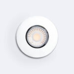 Spot encastrable LED rond blanc avec anneau noir et coeur LED apparent