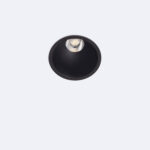Spot encastrable LED rond noir, corps profond et module LED central