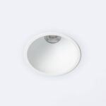 Spot encastrable rond blanc à coupe profonde avec réflecteur intérieur