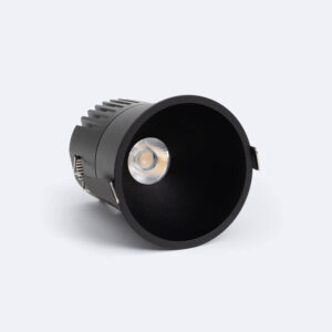 Spot Downlight LED 24W Coupe Ø 90 mm Deep Blanc chaud Noir 2700K