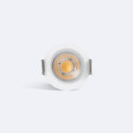 Spot encastrable LED rond blanc avec ressorts de fixation et optique centrale