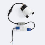 Downlight encastrable LED blanc Ø45 mm avec driver externe et clips de fixation