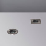 Spot encastrable inox rond et carré finition brossée pour encastrement au sol