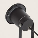 Spot extérieur orientable noir aluminium, tête cylindrique GU10 avec support réglable et câble