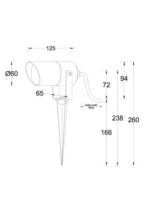 Spot Extérieur GU10 Aluminium sur Piquet Tilot