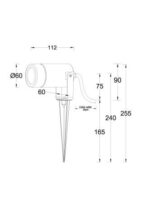 Spot Extérieur GU10 sur Piquet Afur Blanc