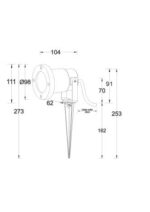 Spot Extérieur GU10 sur Piquet Roque
