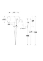 Spot Extérieur GU10 sur Piquet Telaga Blanc