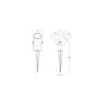 Spot Extérieur LED 3W sur Piquet Fern EasyFit 12V