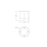 Spot Extérieur LED 6W Encastrable au Sol Scuba Acier Inoxydable