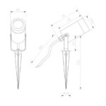 Spot Extérieur LED sur Piquet Leaf pour Ampoule GU10