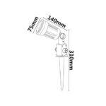 Spot Extérieur sur Piquet Alcorisa pour Ampoule E27