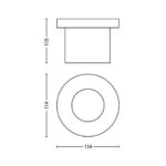 Spot LED Encastrable au Sol LED PHILIPS Moss 3W IP67