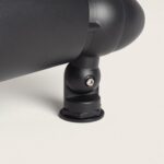 Spot extérieur noir mat, corps cylindrique, support sur piquet orientable à articulation pivotante