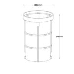 Spot encastrable cylindrique inox brossé Ø60×90 mm pour sol