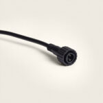 Connecteur étanche 2 broches sur câble noir pour spot extérieur