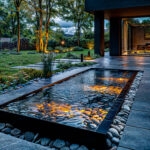 Spot au sol LED inox cylindrique, lumière blanc chaud 3000K pour éclairage extérieur