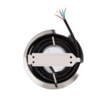 Spot LED piscine rond inox avec câble multiconducteur et support de fixation