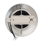 Spot LED piscine rond inox avec câble multiconducteur et support de fixation arrière