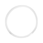 Anneau de finition circulaire blanc pour spot LED piscine, bord plat