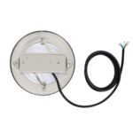 Spot LED rond inox saillie avec câble 4 conducteurs et support de fixation