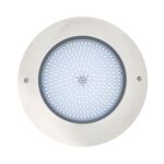 Spot LED piscine rond blanc en saillie, lentille à LED multiple, fixation par vis