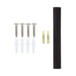 Kit de fixation pour spot LED piscine avec vis, chevilles, gaine mousse et bandes adhésives