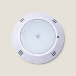 Spot LED piscine rond blanc en saillie avec diffuseur microperforé