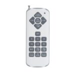 Télécommande blanche pour spot LED piscine, boutons couleurs et modes, design rectangulaire