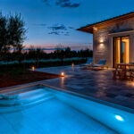 Spot LED piscine encastré rond bleu, éclairage submersible pour paroi de piscine