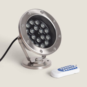 Spot LED RGB Fixation au Sol 12V 18W Submersible IP68