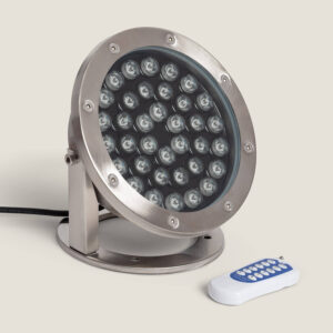 Spot LED RGB Fixation au Sol 12V 36W Submersible IP68