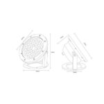 Spot LED RGB Fixation au Sol 12V 36W Submersible IP68