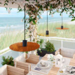 Suspension extérieure ronde en aluminium couleur rouille, disque plat suspendu avec cache-rosace noir