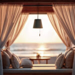 Suspension solaire extérieure conique perforée couleur céladon à cordon, suspension pour terrasse