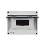 Tableau électrique en saillie blanc IP65 à porte transparente, rangement pour disjoncteurs modulaires