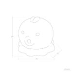 Veilleuse pieuvre en silicone, forme arrondie avec tentacules, lampe rechargeable nomade