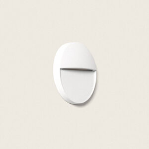 Applique Murale Extérieure LED 3W Saillie Rond Jade Blanc Blanc chaud 2700K