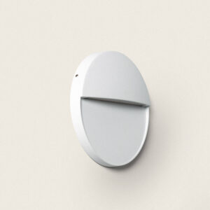 Applique Murale Extérieure LED 3W Saillie Rond Jade Blanc Blanc neutre 4000K