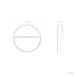 Applique Murale Extérieure LED 3W Saillie Rond Jade Gris foncé Blanc chaud 2700K – Image 6